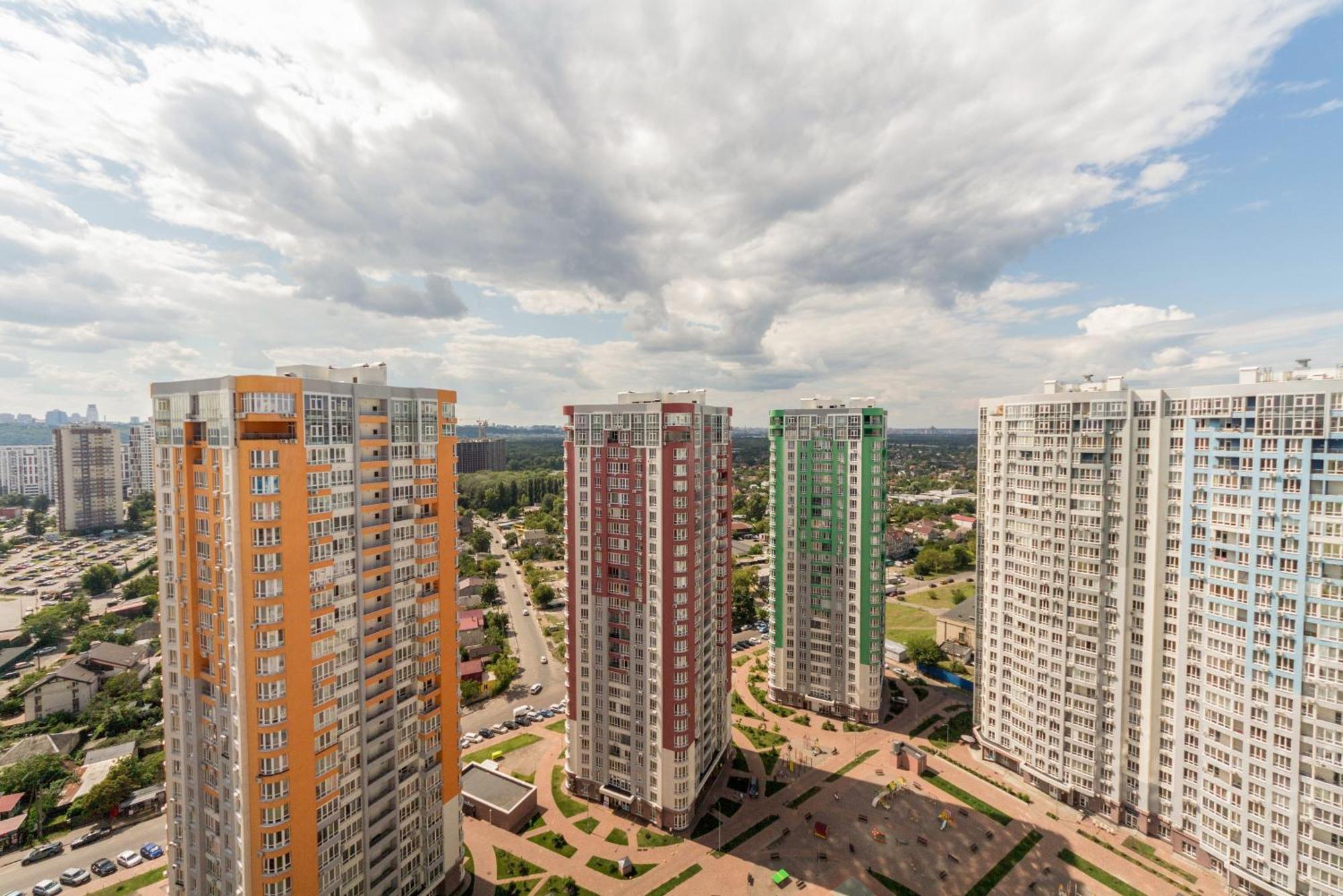 Design Apartments With Panoramic View Kiev Exterior foto